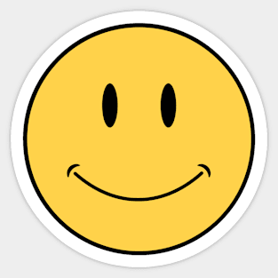classic acid house smiley face emoji dimples Sticker